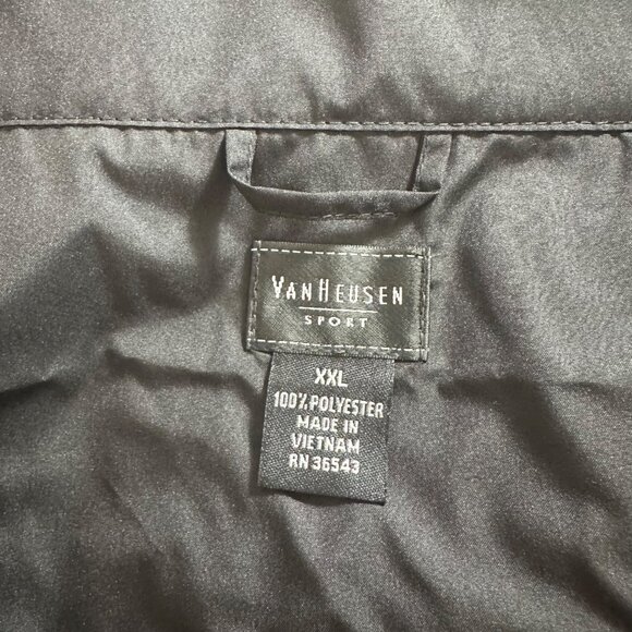 Van Heusen Sport Packable Hooded Windbreaker Jacket XXL Black Gorpcore Outdoor - Picture 3 of 8